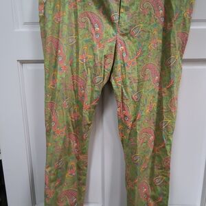 Ralph Lauren Multicolor Paisley Cropped Pants